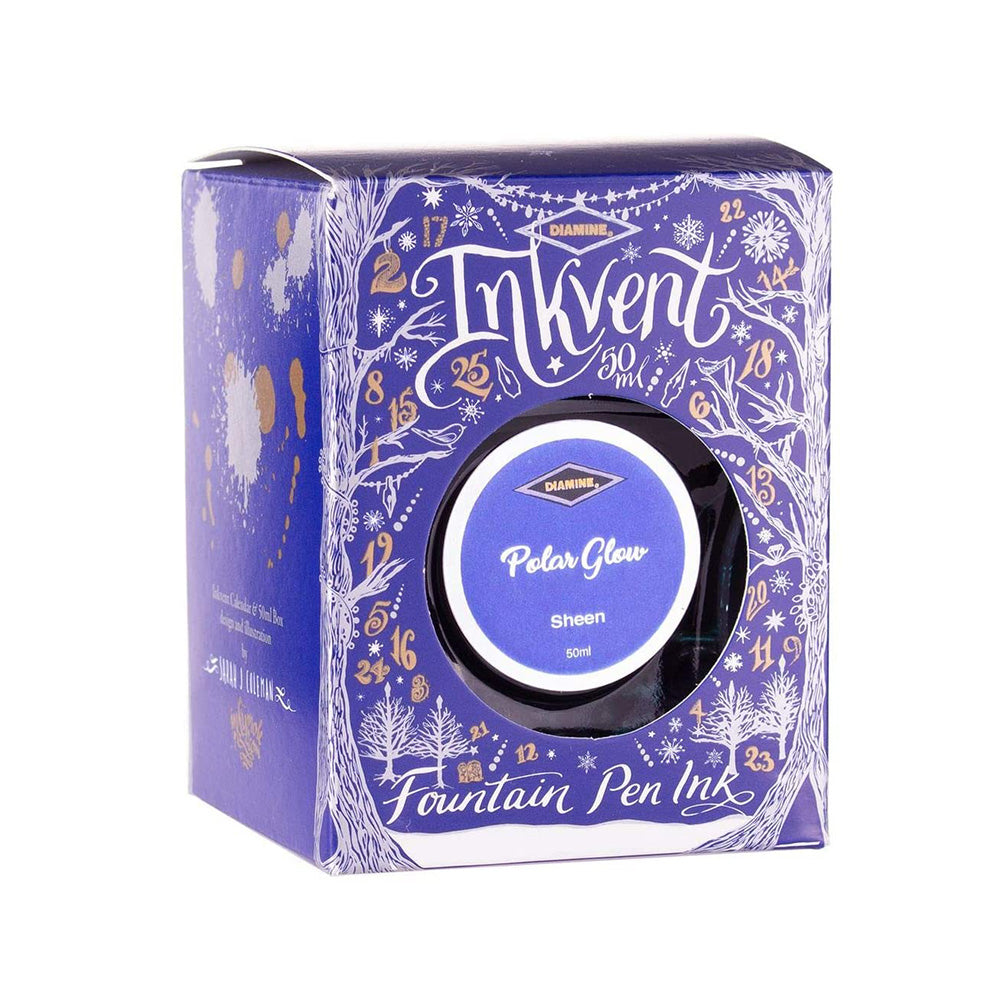 Diamine Inkvent Blue Edition Sheen Ink 50ml Bottle – Polar Glow