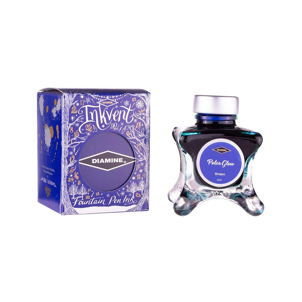 Diamine Inkvent Blue Edition Sheen Ink 50ml Bottle – Polar Glow