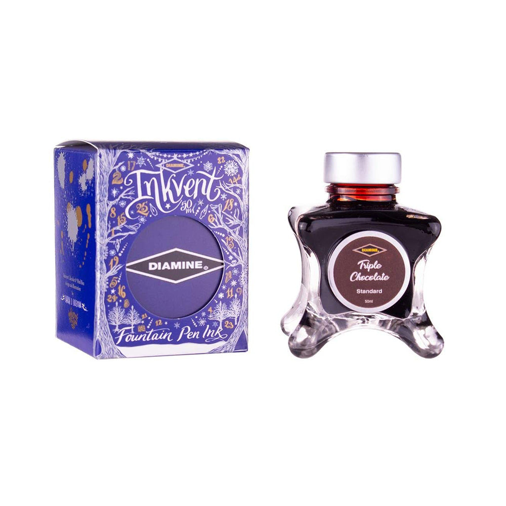 Diamine Inkvent Blue Edition Standard Ink 50ml Bottle - Triple Chocolate