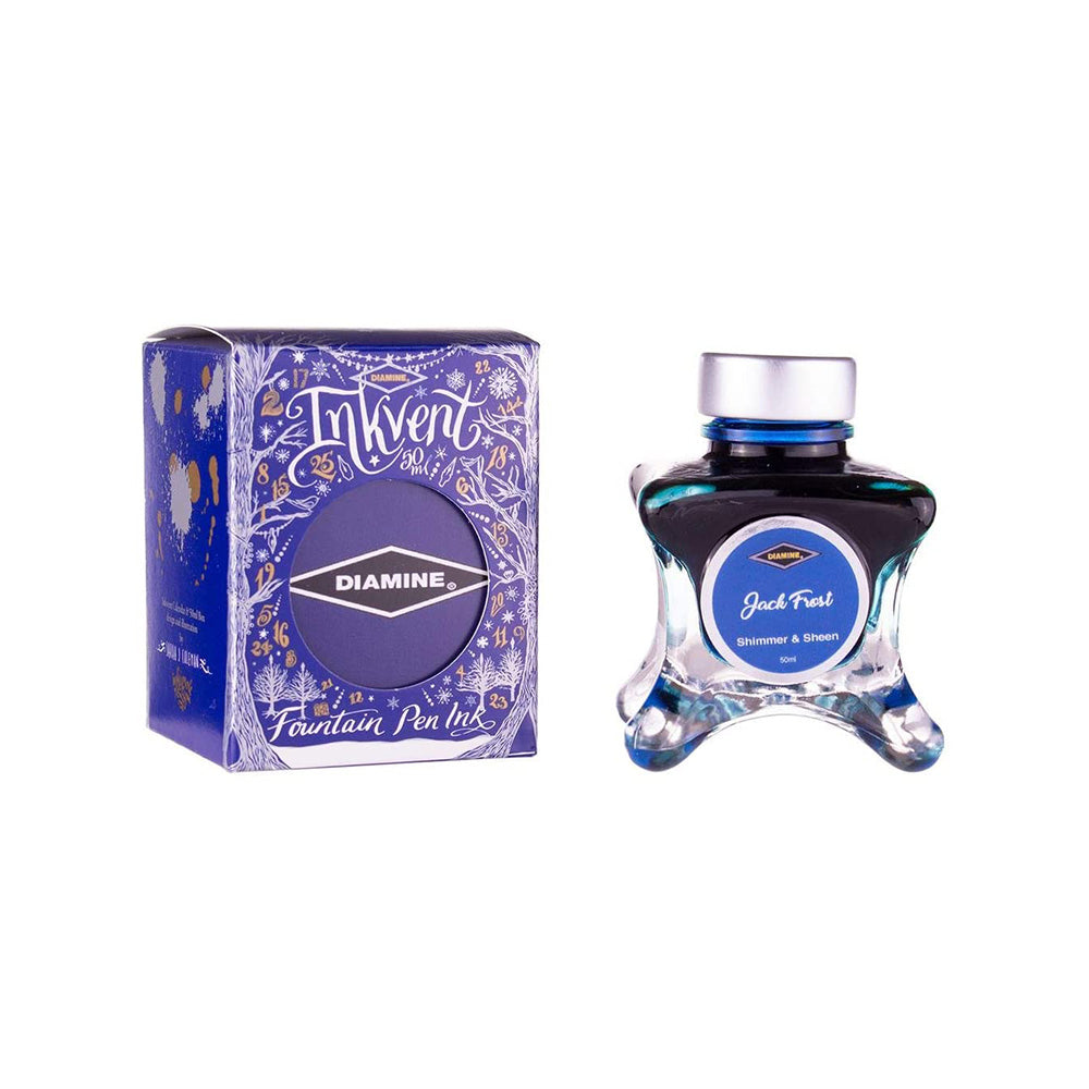Diamine Inkvent Blue Edition Shimmer & Sheen Ink 50ml Bottle – Jack Frost