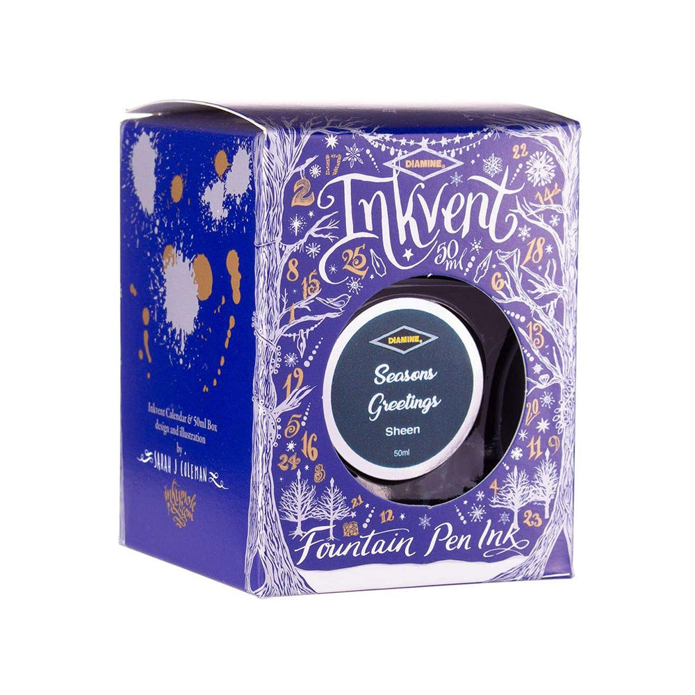Diamine Inkvent Blue Edition Sheen Ink 50ml Bottle – Seasons Greetings