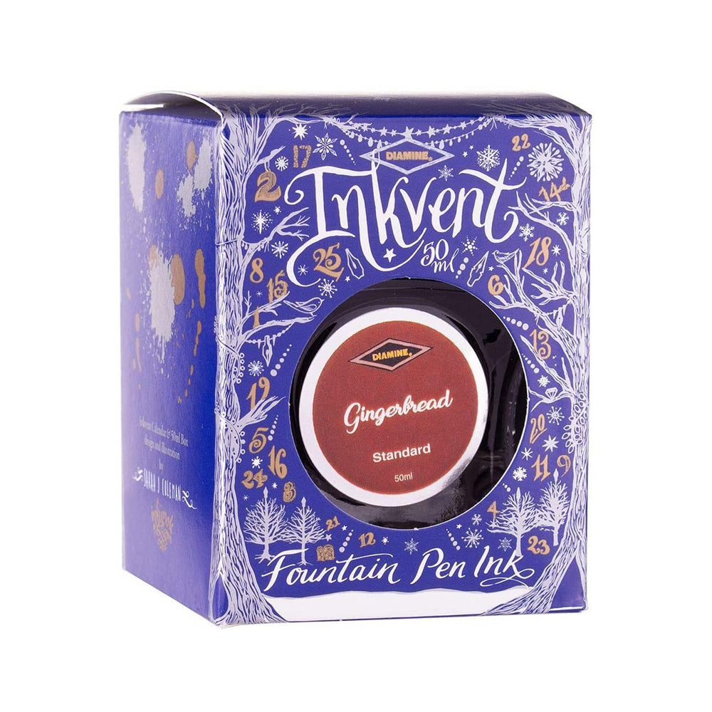 Diamine Inkvent Blue Edition Standard Ink 50ml Bottle - Gingerbread