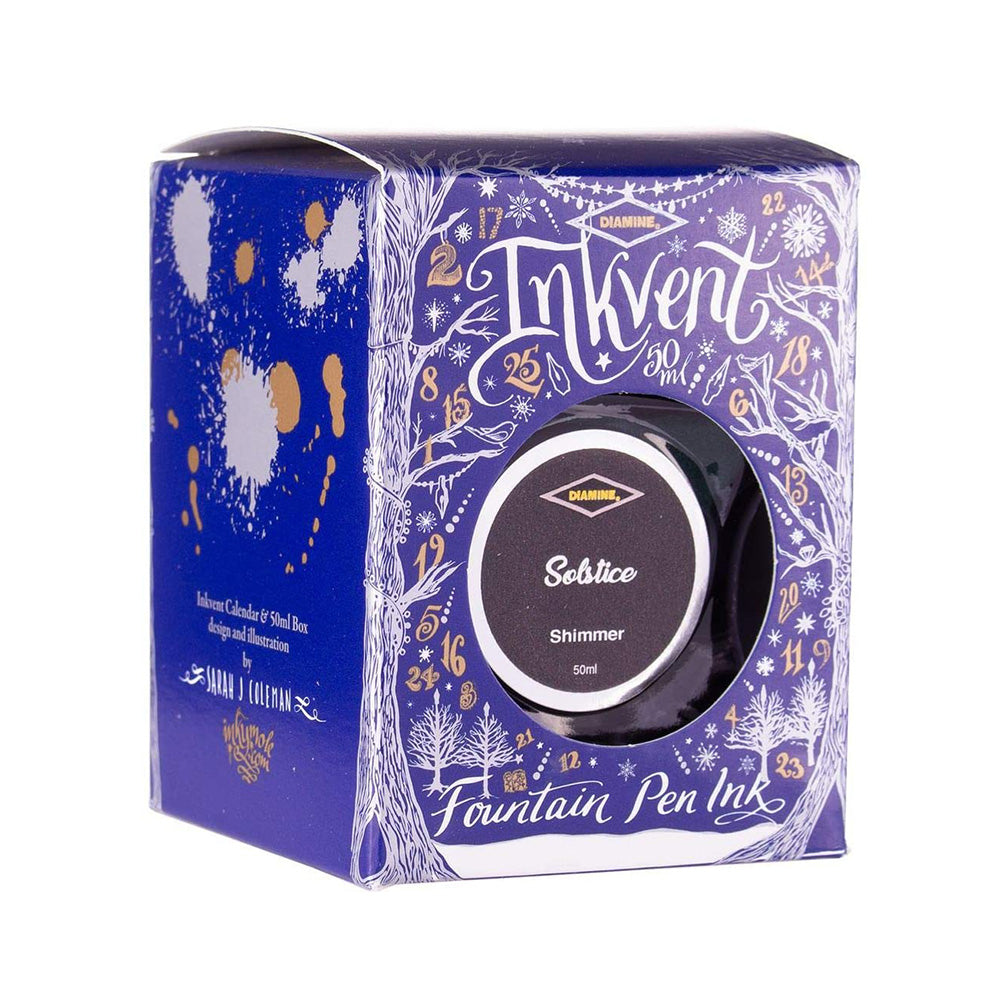 Diamine Inkvent Blue Edition Shimmer Ink 50ml Bottle – Solstice