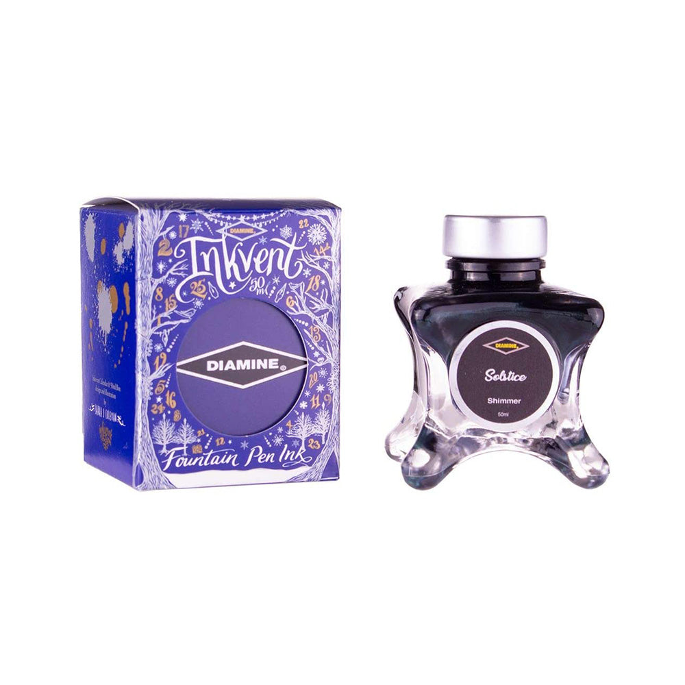 Diamine Inkvent Blue Edition Shimmer Ink 50ml Bottle – Solstice
