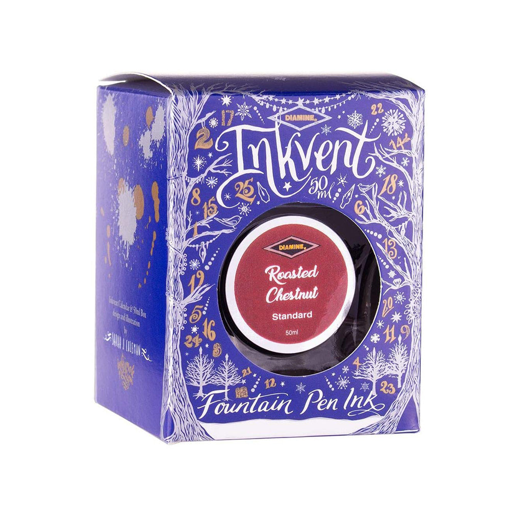Diamine Inkvent Blue Edition Standard Ink 50ml Bottle - Roasted Chestnut