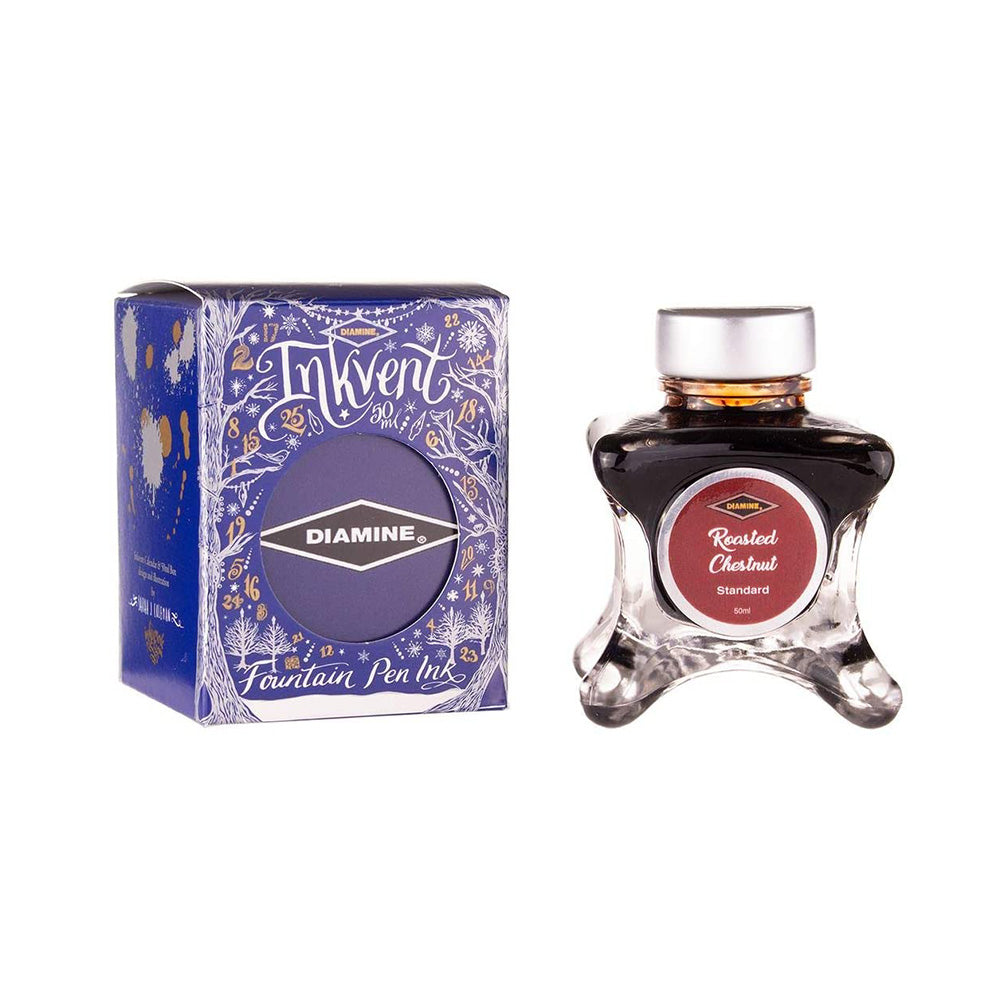 Diamine Inkvent Blue Edition Standard Ink 50ml Bottle - Roasted Chestnut