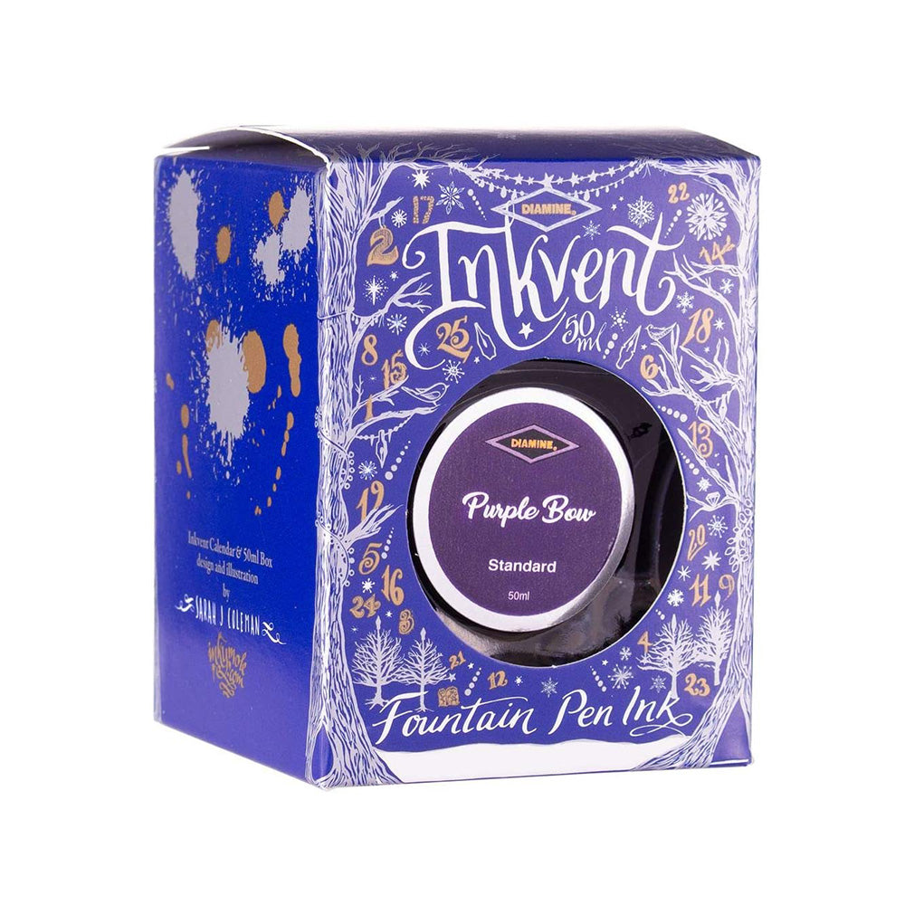 Diamine Inkvent Blue Edition Standard Ink 50ml Bottle - Purple Bow