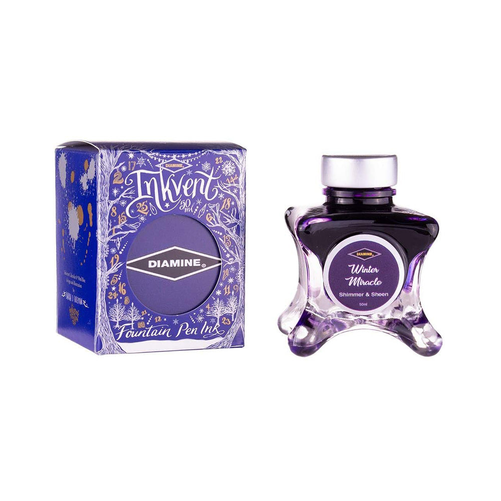 Diamine Inkvent Blue Edition Shimmer & Sheen Ink 50ml Bottle – Winter Miracle