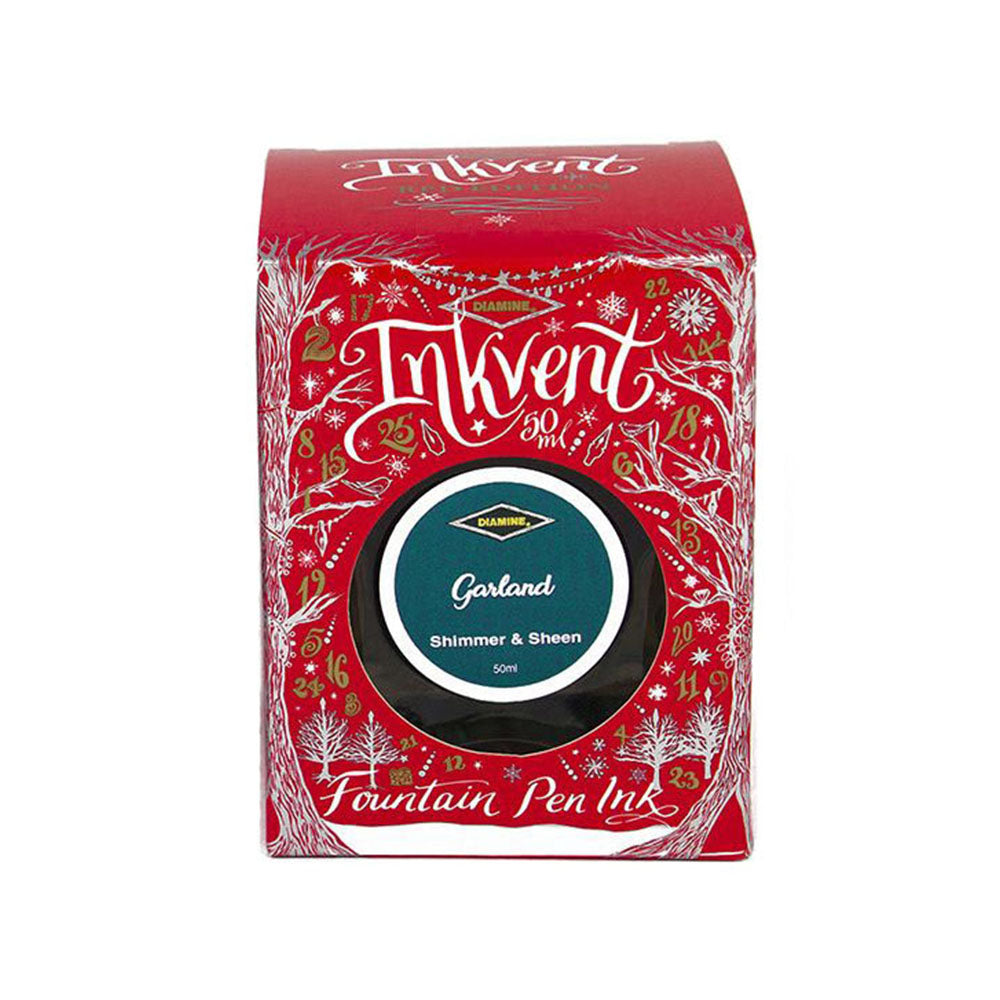 Diamine Inkvent Red Edition Shimmer & Sheen Ink 50ml Bottle - Garland