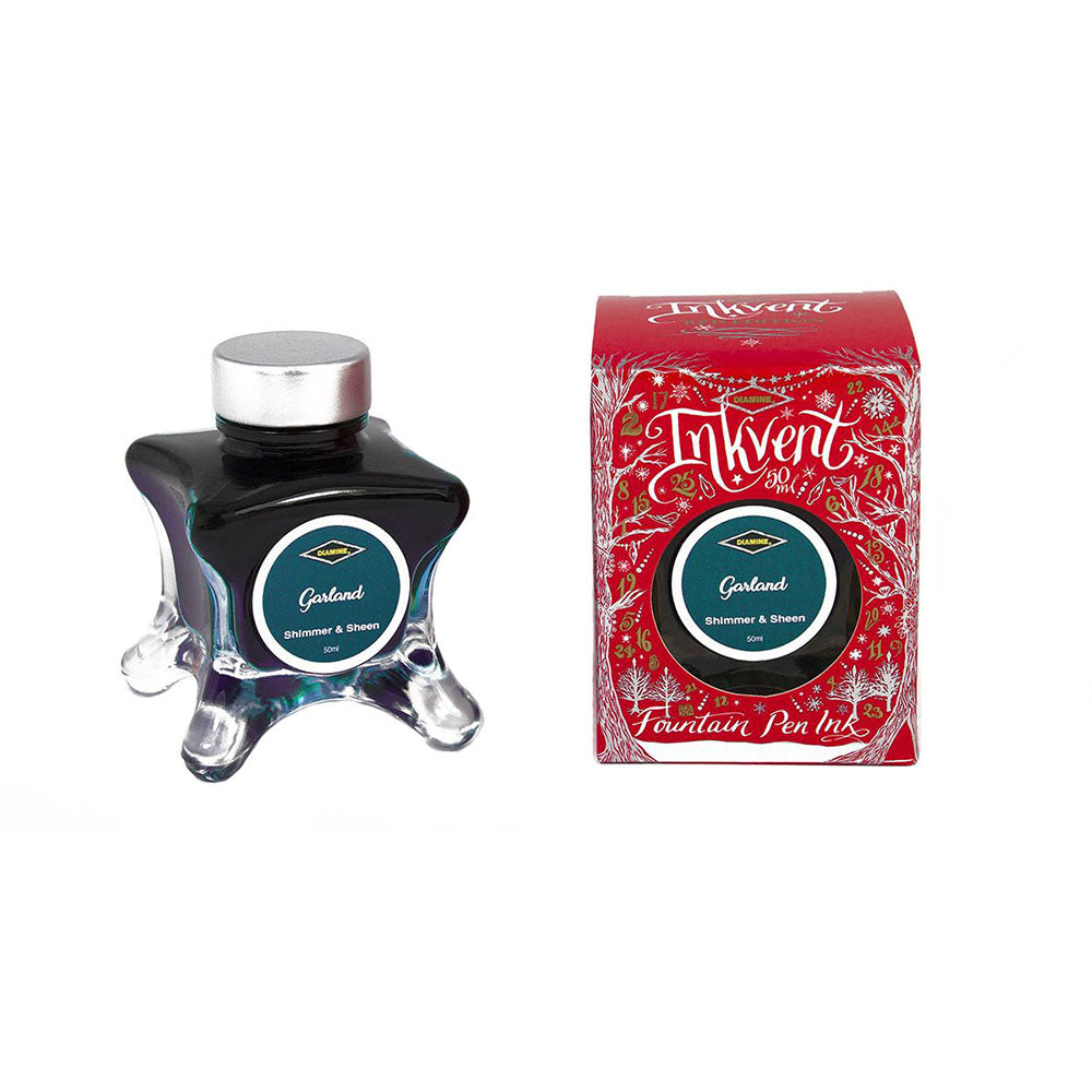 Diamine Inkvent Red Edition Shimmer & Sheen Ink 50ml Bottle - Garland