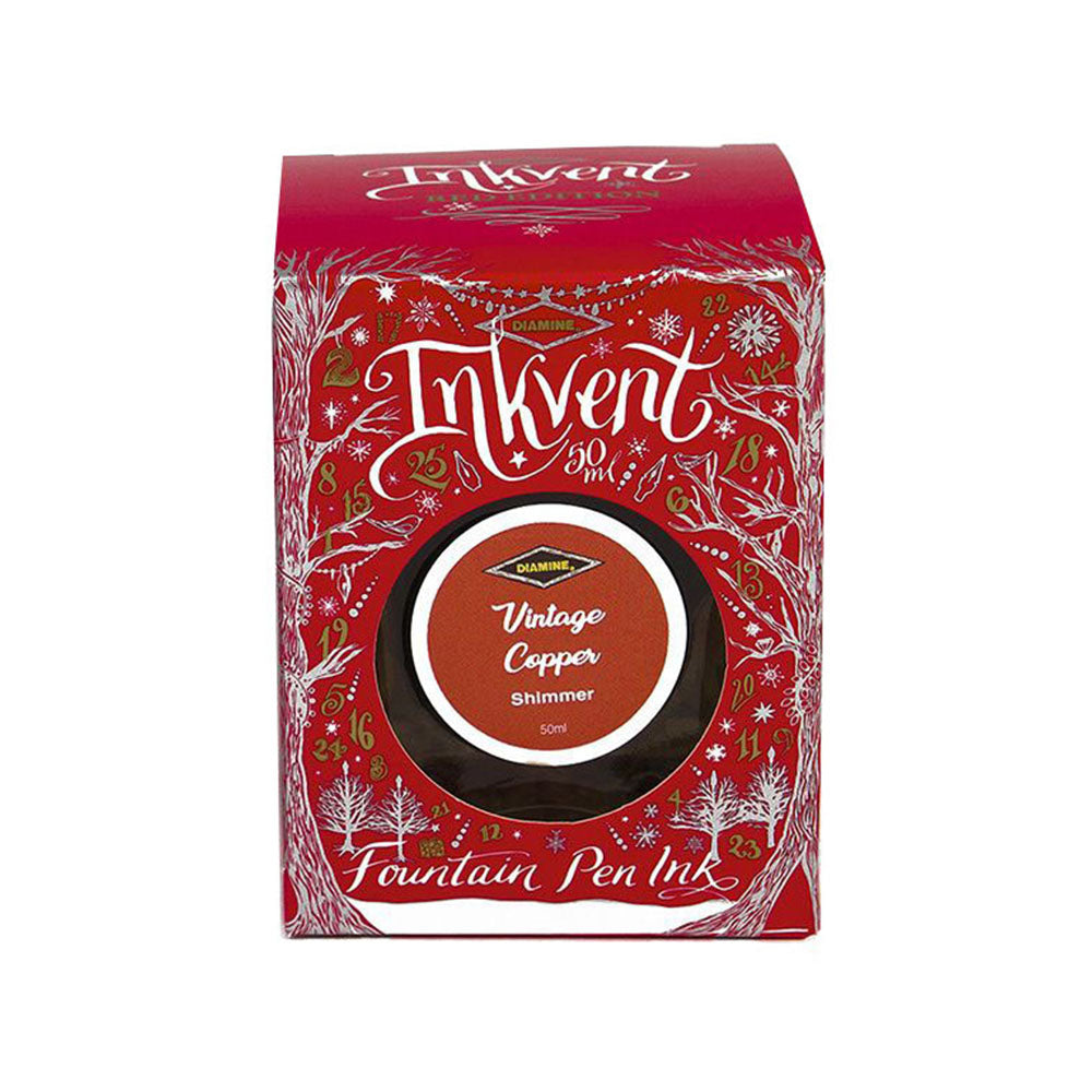 Diamine Inkvent Red Edition Shimmer Ink 50ml Bottle - Vintage Copper