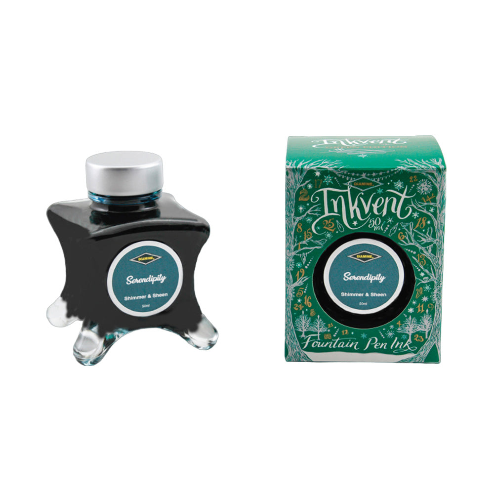Diamine Inkvent Green Edition Shimmer & Sheen Ink 50ml Bottle - Serendipity