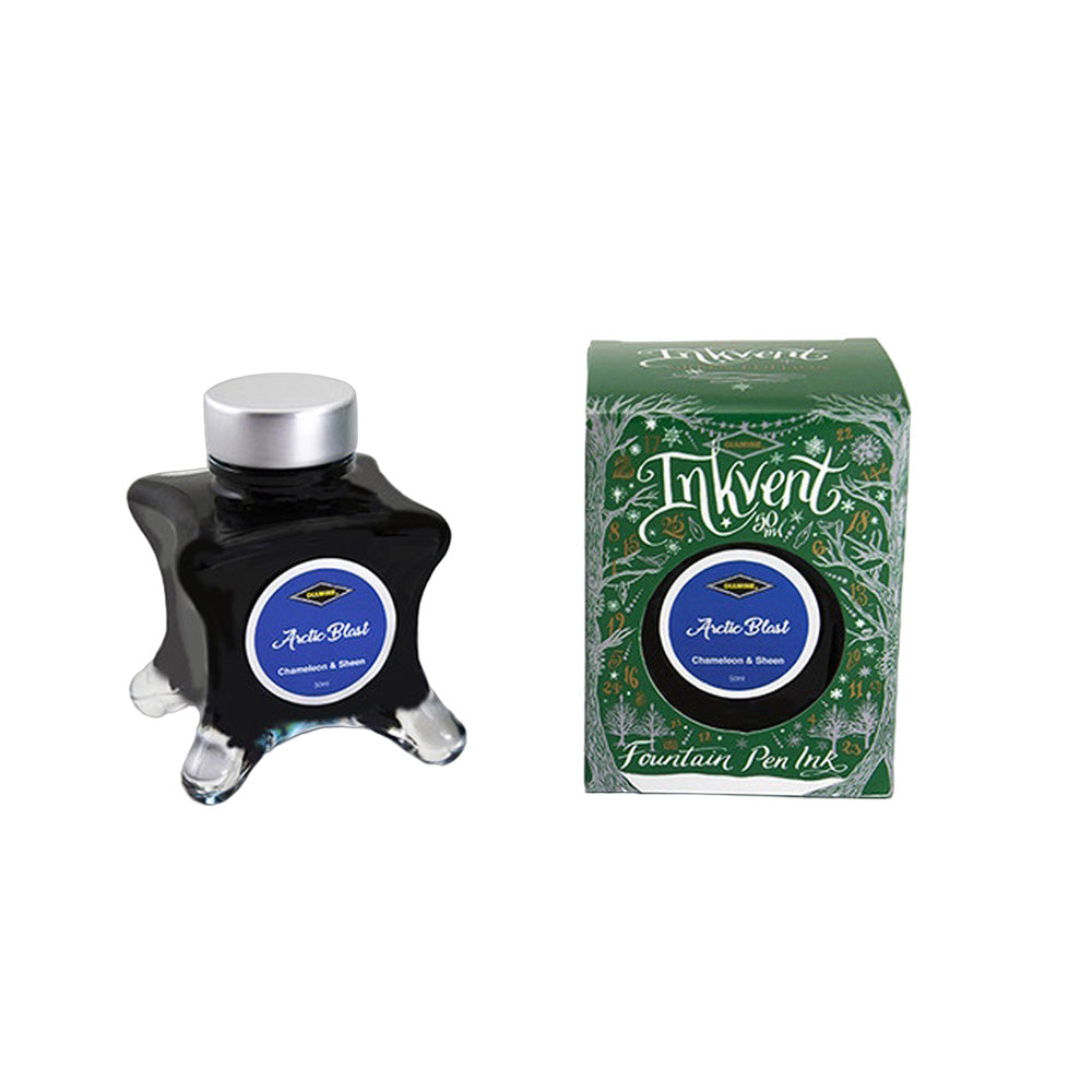 Diamine Inkvent Green Edition Chameleon & Sheen Ink 50ml Bottle - Arctic Blast