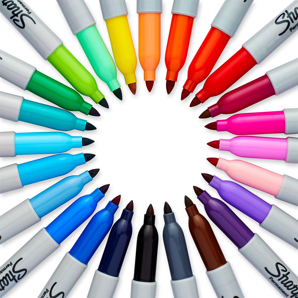 Sharpie Electro Pop Fine Point 24 Assorted Colour Permanent Marker