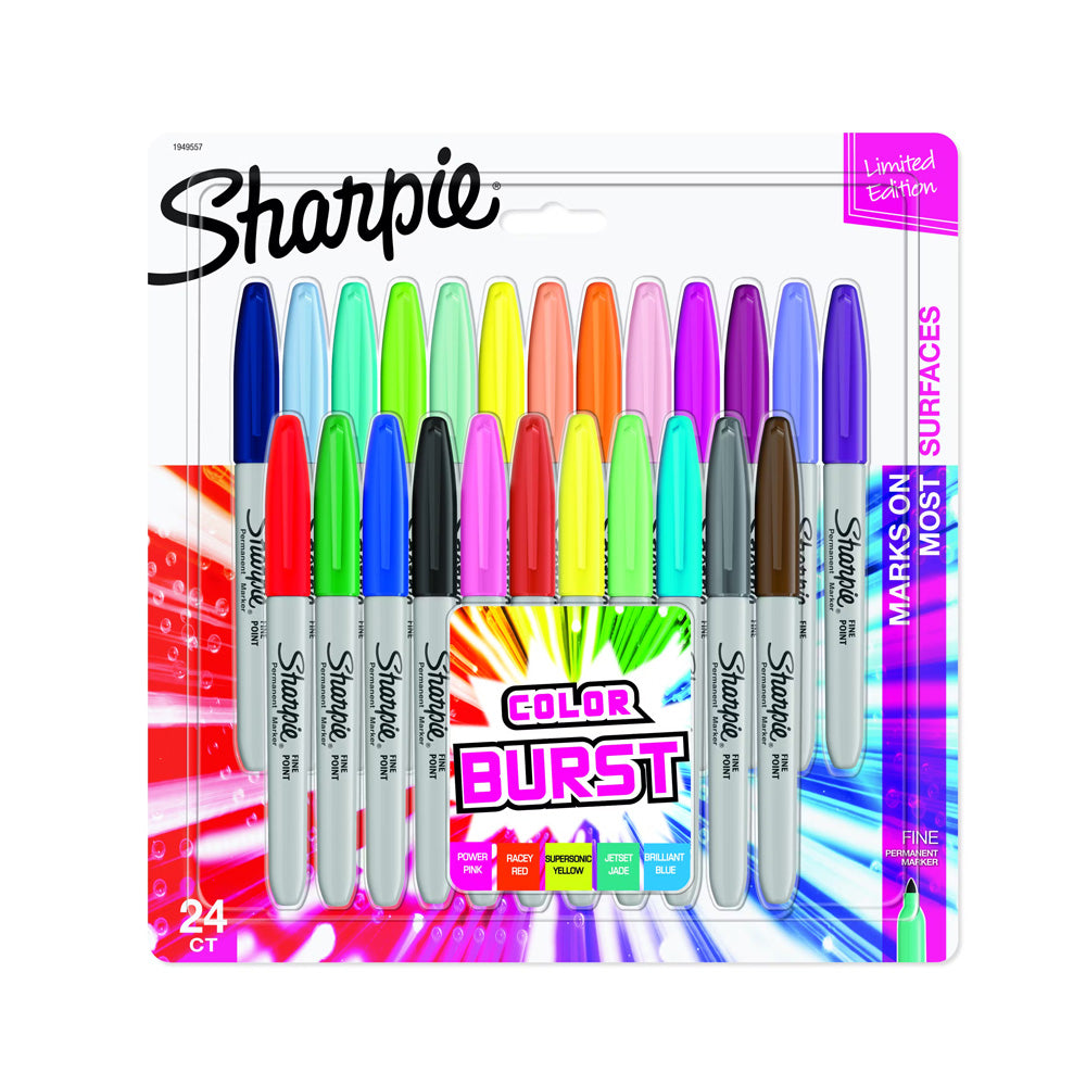Sharpie Color Burst Fine Point Permanent Marker - Set of 24