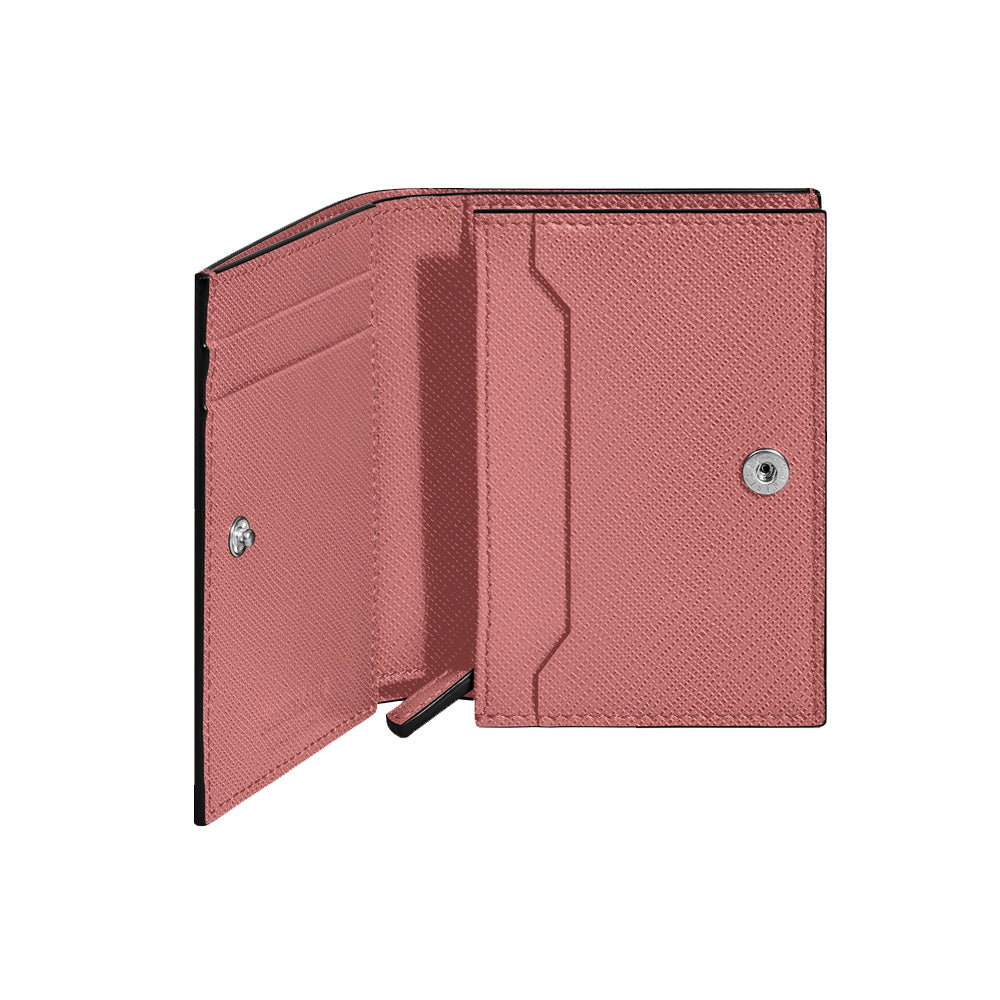 Montblanc Sartorial Continental Nano Brick Red/ Blush Leather Wallet