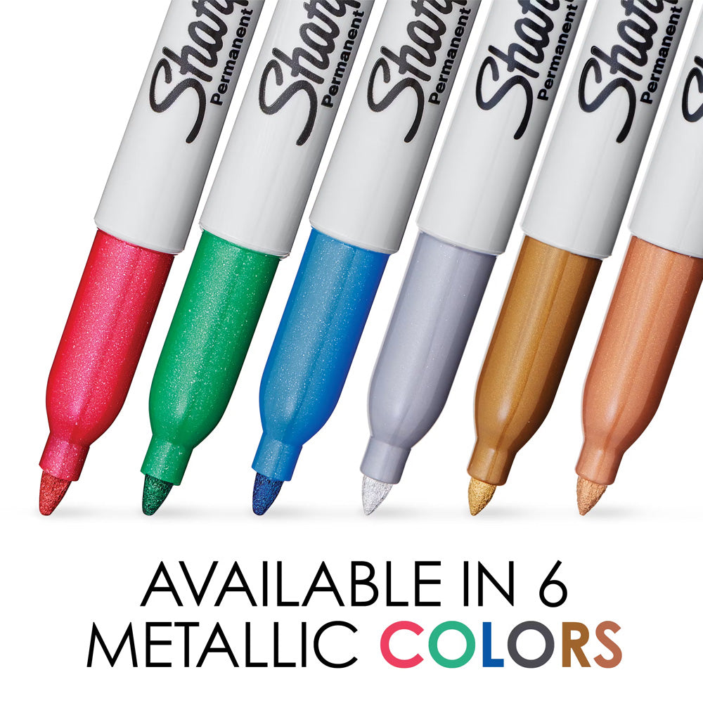 Sharpie Metallic Permanent Marker Assorted Colour with Fine Point -Set of 3