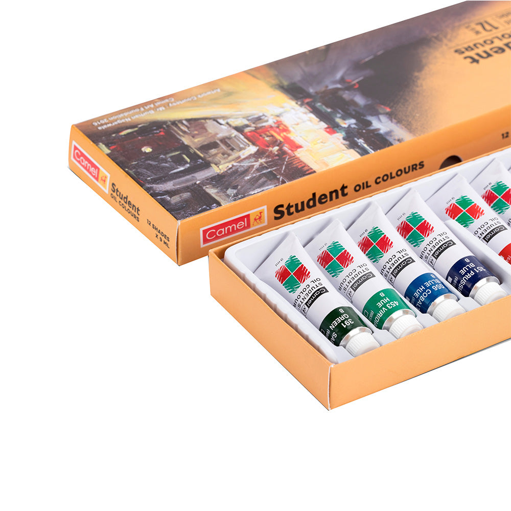 Camel Student Oil Colours 9ml Tubes - 12 Shades