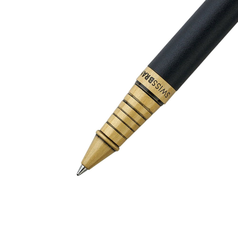 Swissbrand 2501 Matte Black Lacquer with Gold Trim Rollerball Pen