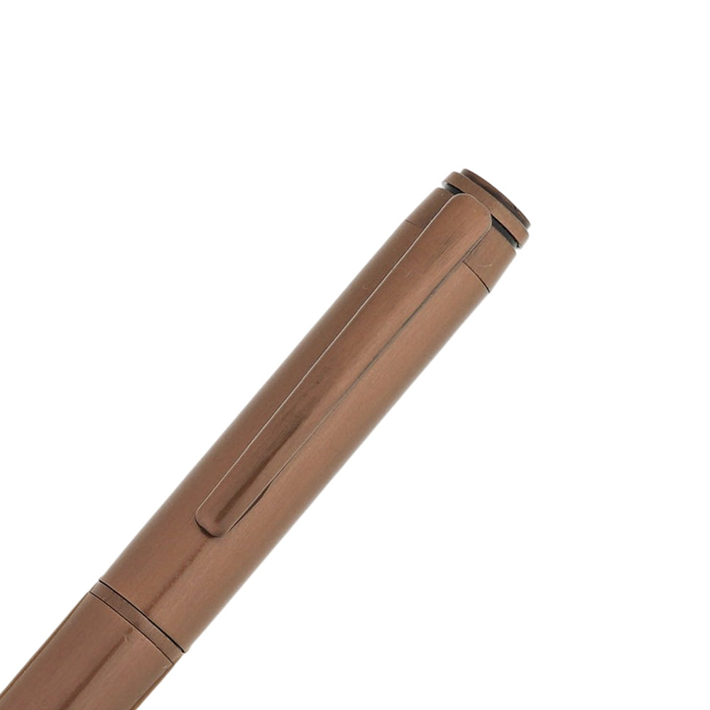 Swissbrand 2502 Matte Brown Lacquer with Polished Brown PVD Trim Fountain Pen - Medium Nib