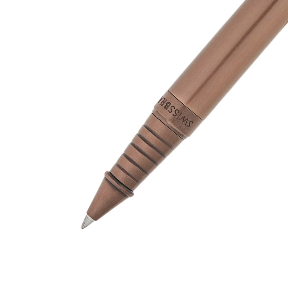 Swissbrand 2502 Matte Brown Lacquer with Matching Brown Trim Rollerball Pen