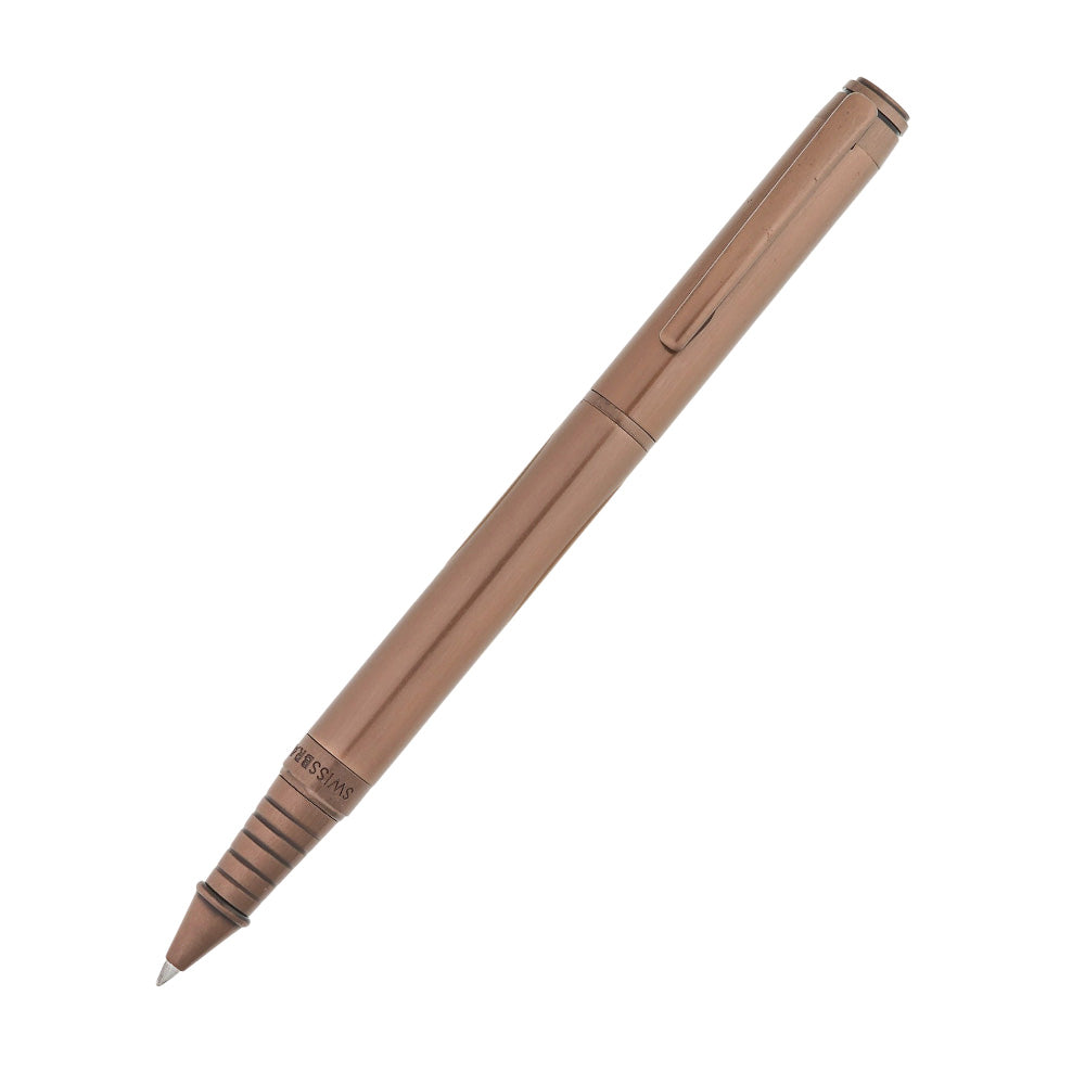 Swissbrand 2502 Matte Brown Lacquer with Matching Brown Trim Rollerball Pen