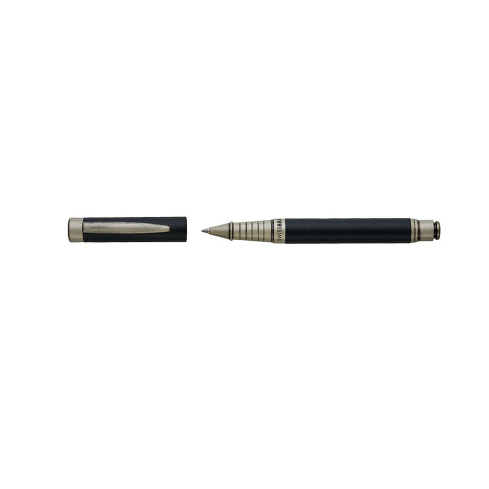 Swissbrand 2507 Matte Black Lacquer with Chrome Trim Rollerball Pen