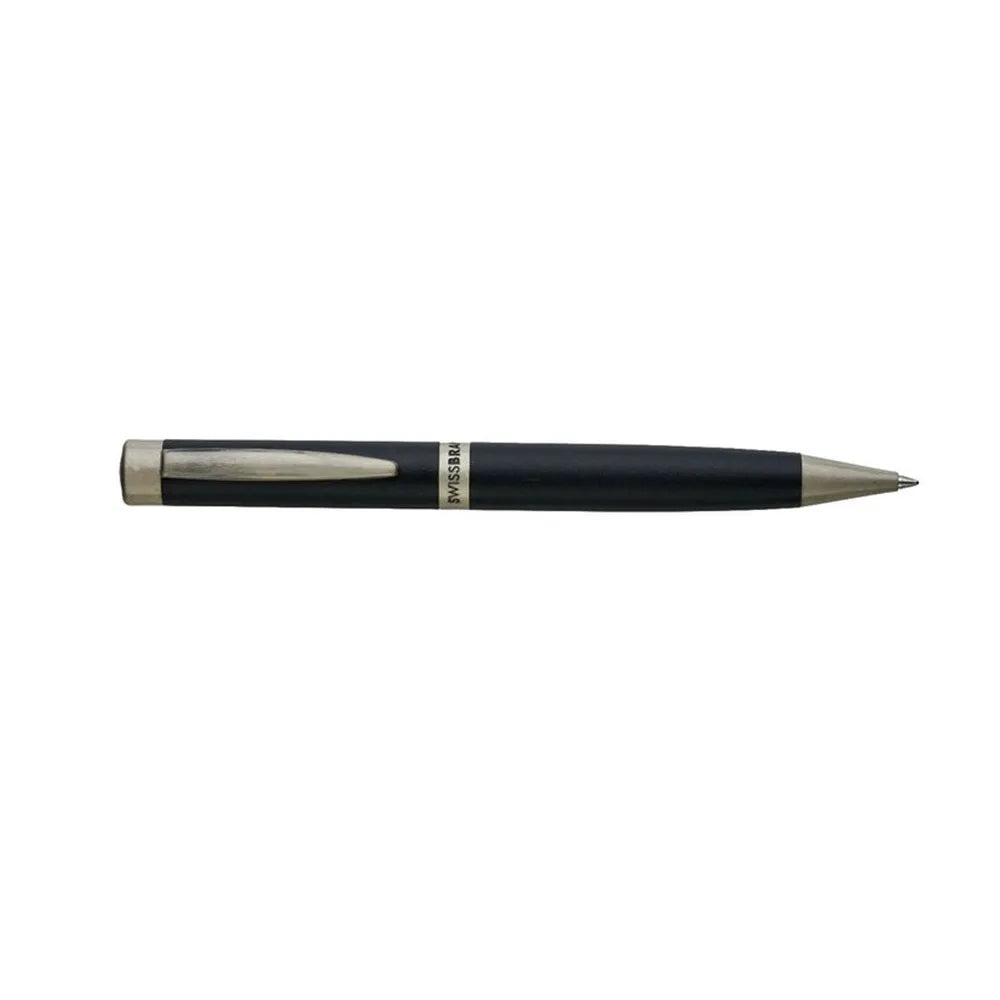 Swissbrand 2507 Matte Black Lacquer with Chrome Trim Ballpoint Pen