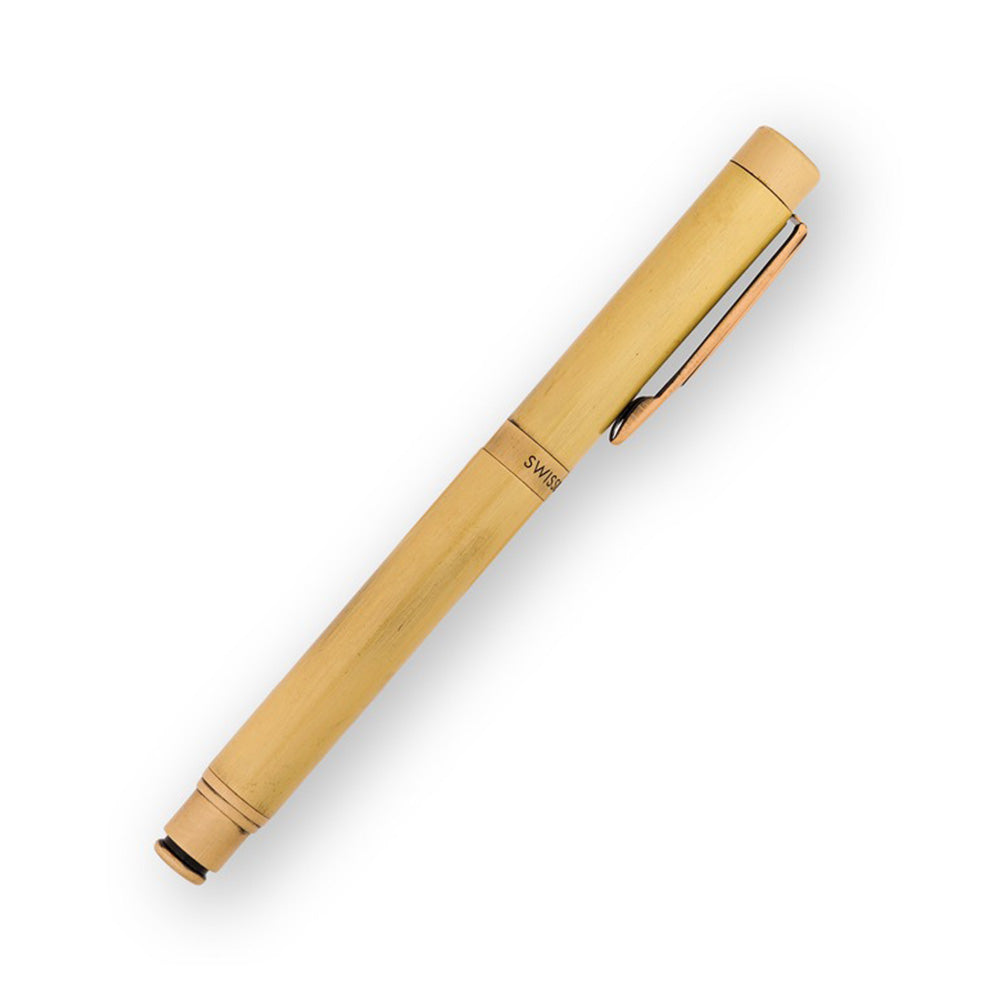 Swissbrand 2508 Matte Gold Lacquer with Gold Trim Fountain Pen - Medium Nib