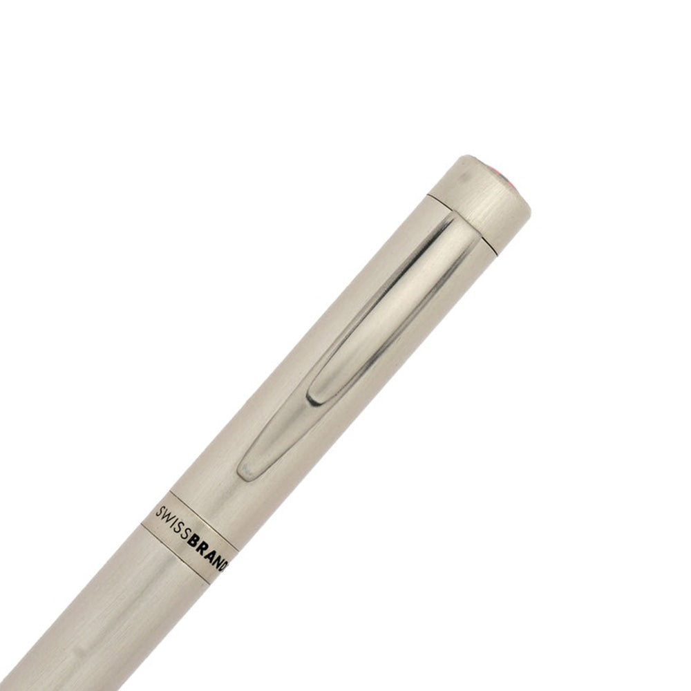 Swissbrand 2509 Matte Chrome Lacquer with Chrome Trim Rollerball Pen