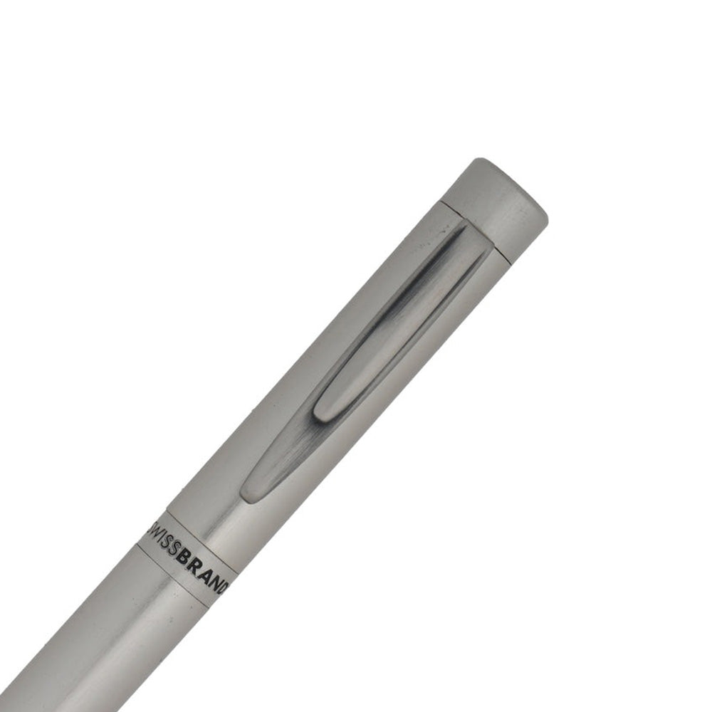 Swissbrand 2509 Matte Chrome Lacquer with Chrome Trim Ballpoint Pen