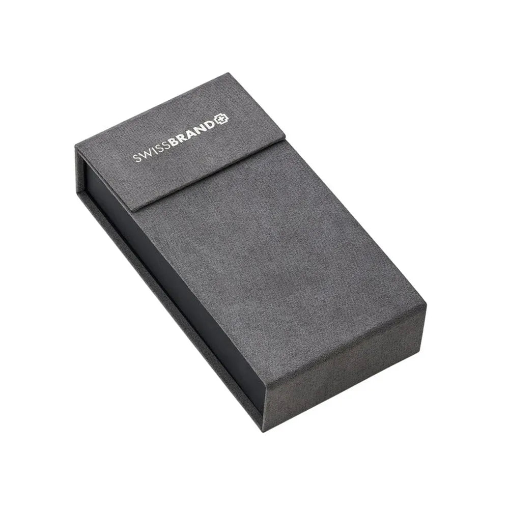 Swissbrand 2512 Matte Gold Lacquer with Black Gem-Embedded Gold Trim Fountain Pen - Stainless Steel Nib