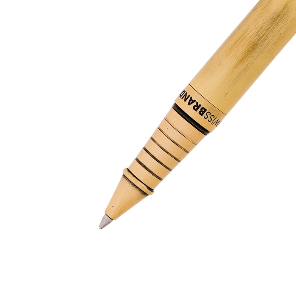 Swissbrand 2512 Matte Gold with Black Gem Embedded Gold Trim Rollerball Pen