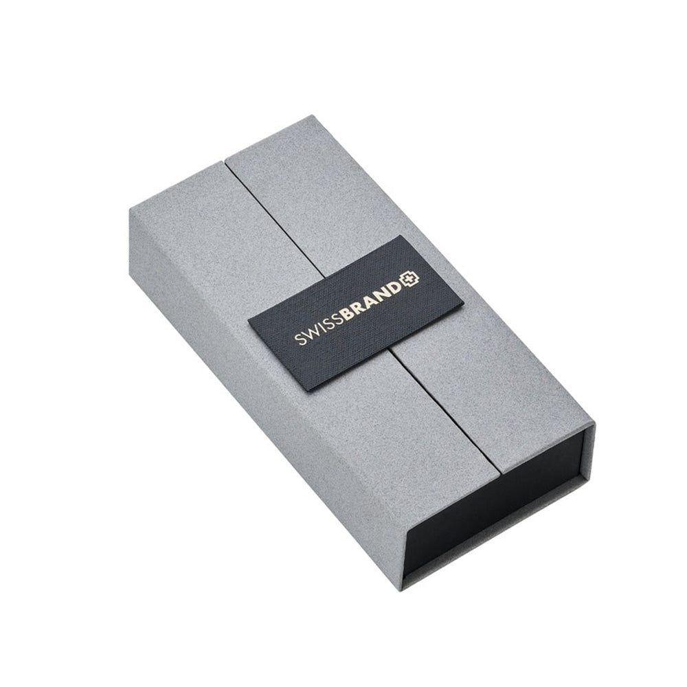 Swissbrand 2512 Matte Gold with Black Gem Embedded Gold Trim Rollerball Pen