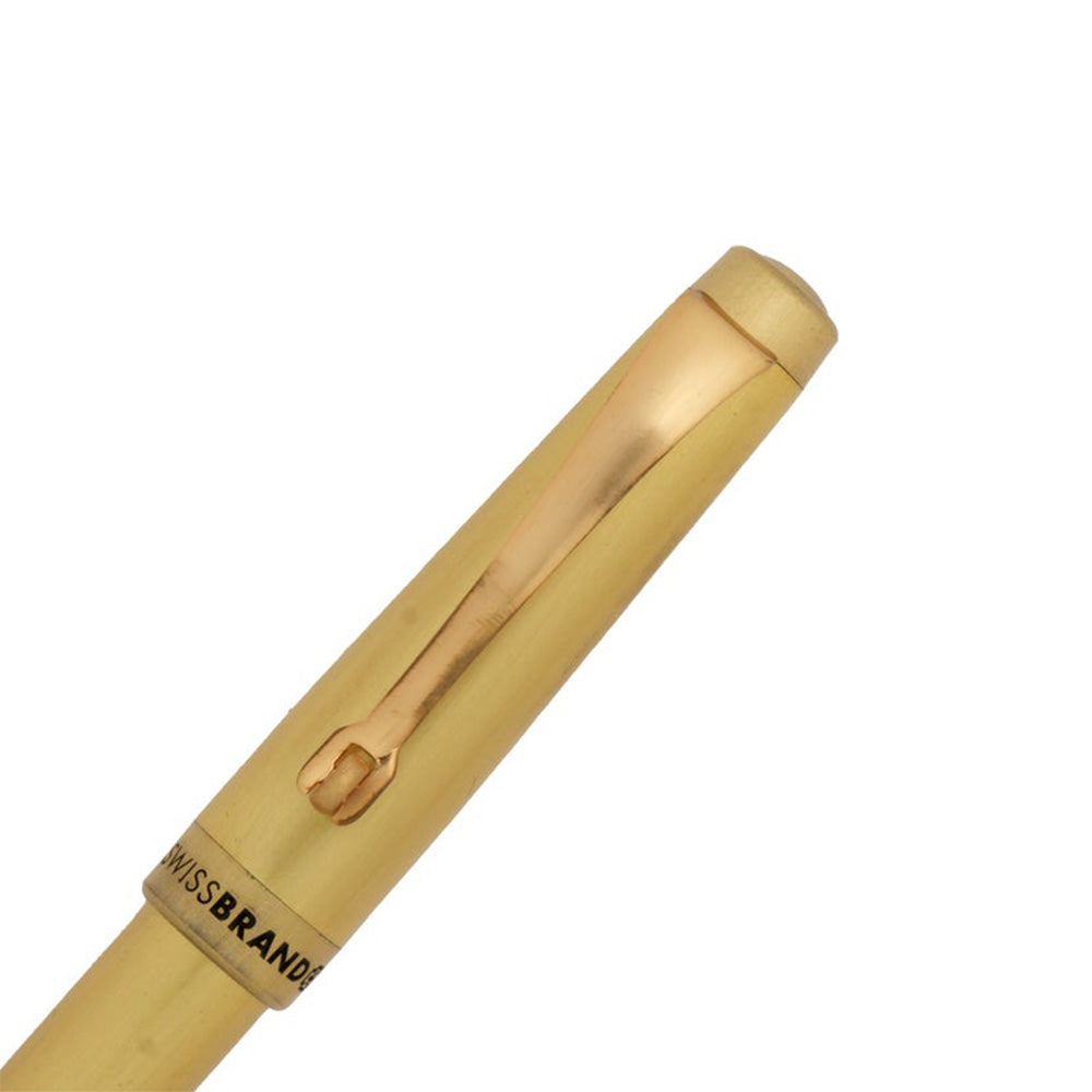 Swissbrand 2515 Matte Gold Lacquer with Gold Trim Rollerball Pen