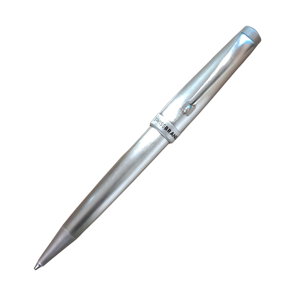 Swissbrand 2516 Matte Chrome Lacquer with Chrome Trim Ballpoint Pen