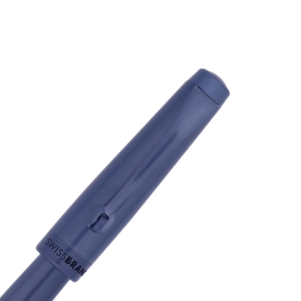 Swissbrand 2517 Matte Blue Lacquer with Blue Trim Rollerball Pen