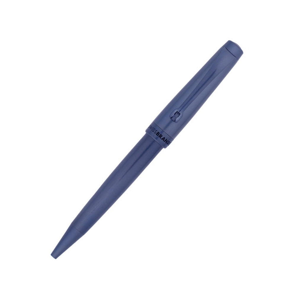 Swissbrand 2517 Matte Blue Lacquer with Polished Blue Trim Ballpoint Pen