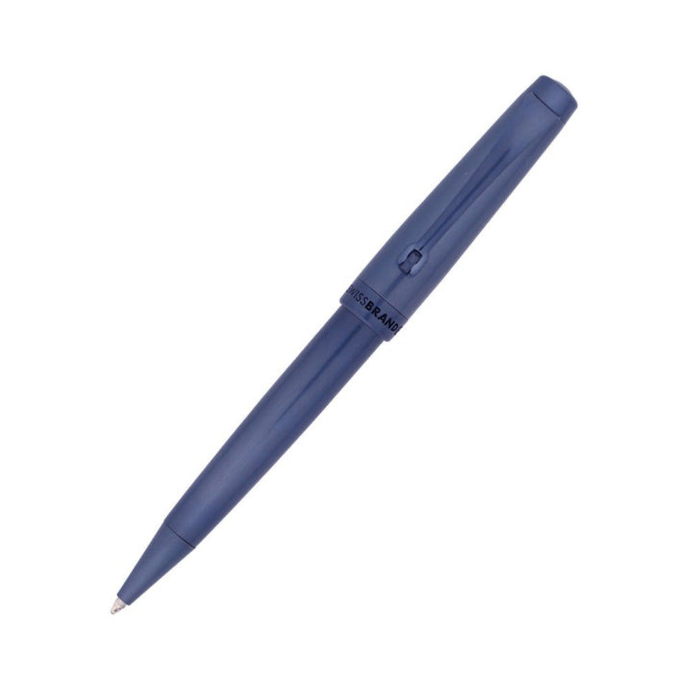 Swissbrand 2517 Matte Blue Lacquer with Polished Blue Trim Ballpoint Pen