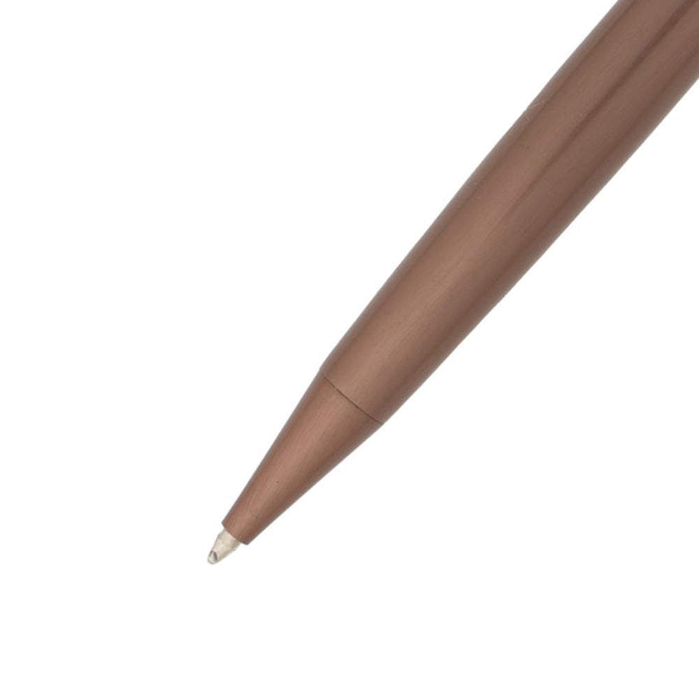 Swissbrand 2518 Matte Brown Lacquer with Polished Brown Trim Ballpoint Pen