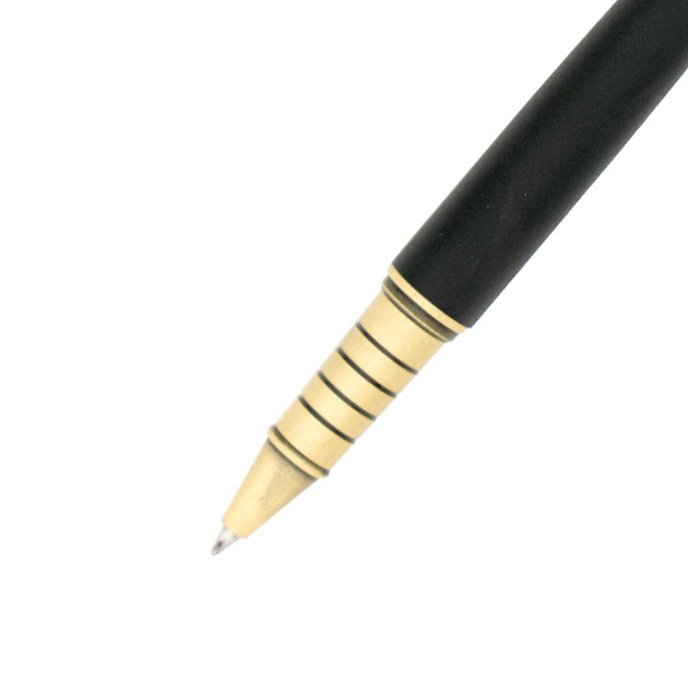 Swissbrand 2519 Matte Black Lacquer with Gold Trim Rollerball Pen