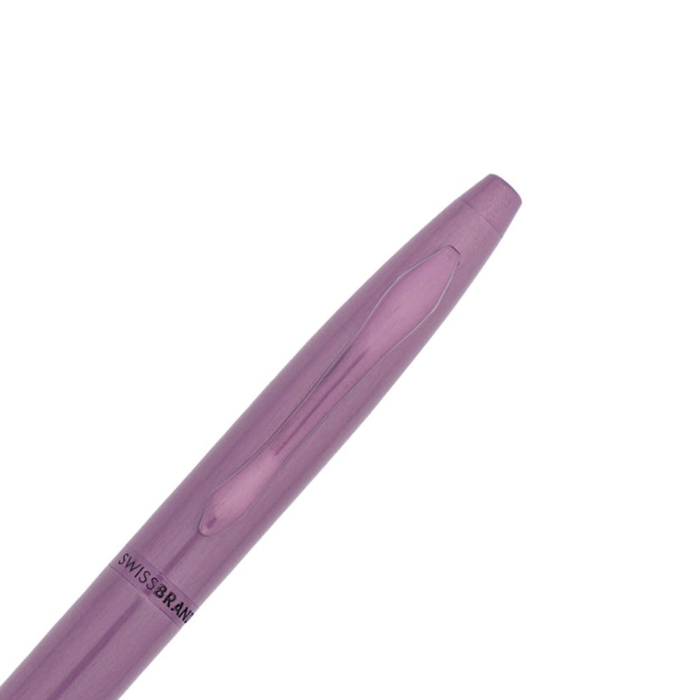 Swissbrand 2522 Matte Purple Lacquer with Matching Purple Trim Rollerball Pen