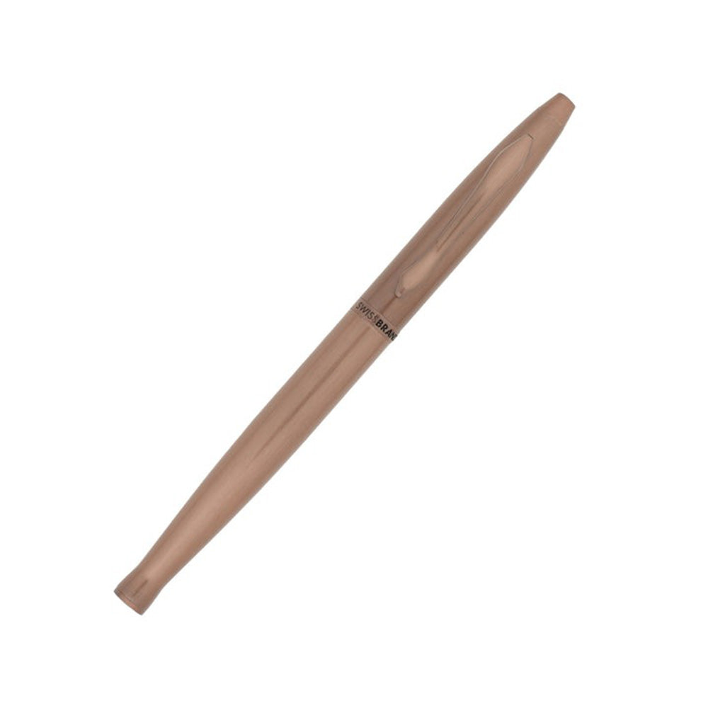 Swissbrand 2523 Matte Brown Lacquer with Matching Brown Trim Rollerball Pen