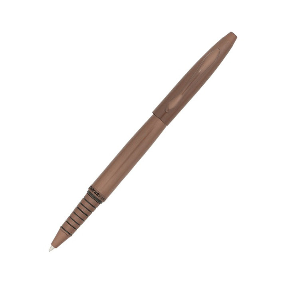 Swissbrand 2523 Matte Brown Lacquer with Matching Brown Trim Rollerball Pen