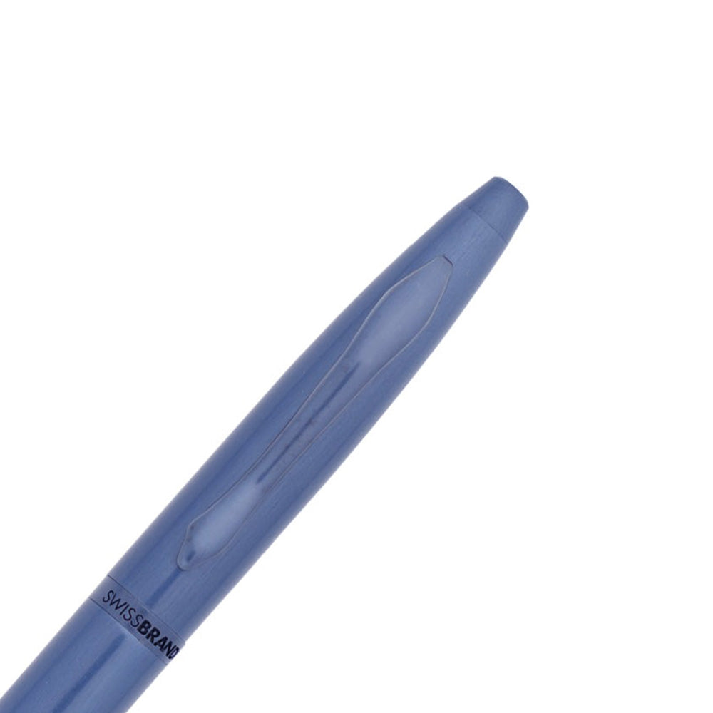 Swissbrand 2524 Matte Blue Lacquer with Matching Blue Trim Rollerball Pen