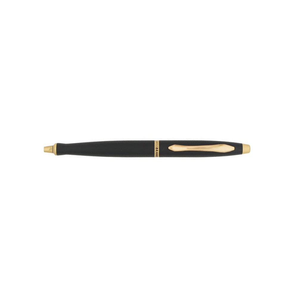Swissbrand 2525 Matte Black Lacquer with Gold Trim Ballpoint Pen