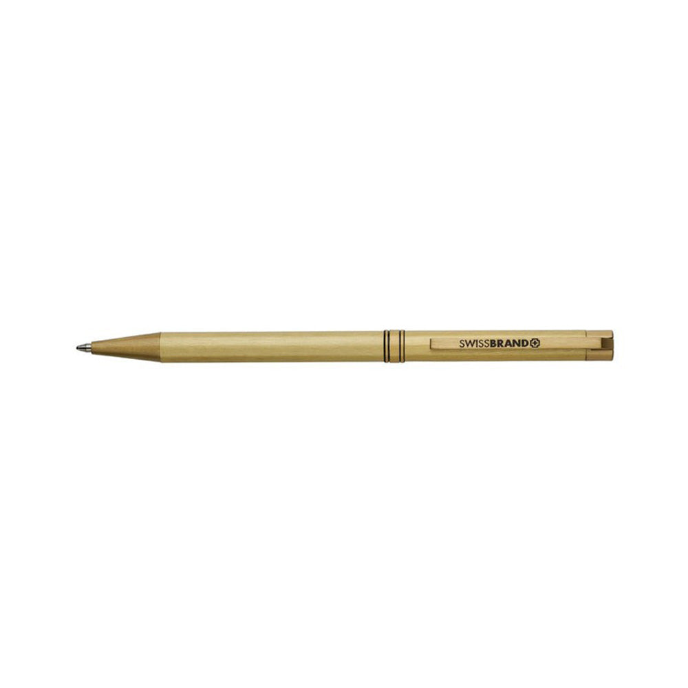 Swissbrand 2526 Matte Gold Lacquer with Gold Trim Ballpoint Pen
