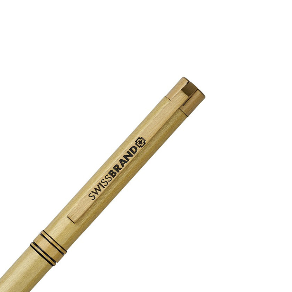 Swissbrand 2526 Matte Gold Lacquer with Gold Trim Ballpoint Pen