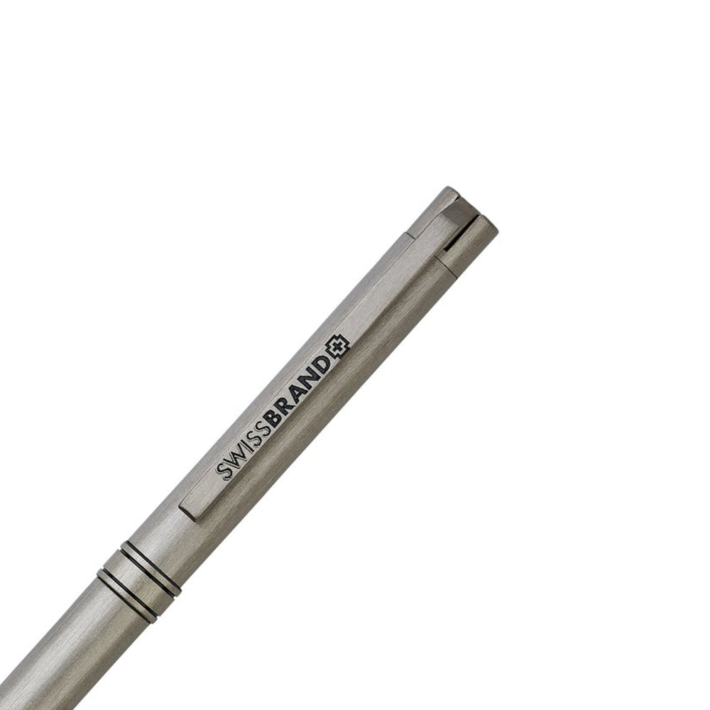 Swissbrand 2527 Matte Chrome Lacquer with Chrome Trim Ballpoint Pen