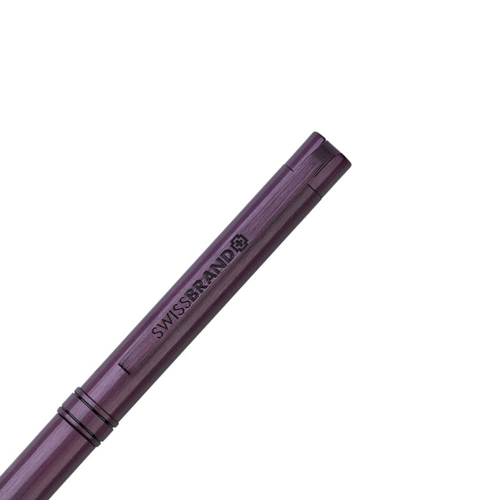 Swissbrand 2530 Matte Purple Lacquer with Purple Trim Ballpoint Pen